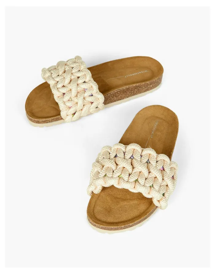 Women Intentionally Blank Macro Cream Madewell Sandals Women Intentionally Blank Macro Cream Madewell Sandals