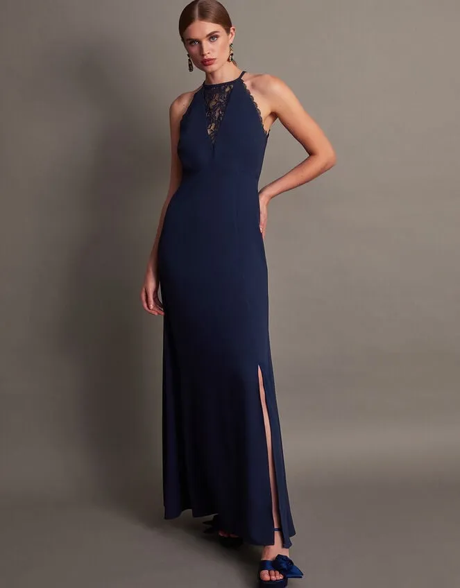 Women Jackie Lace Halter Dress Blue Monsoon Occasionwear