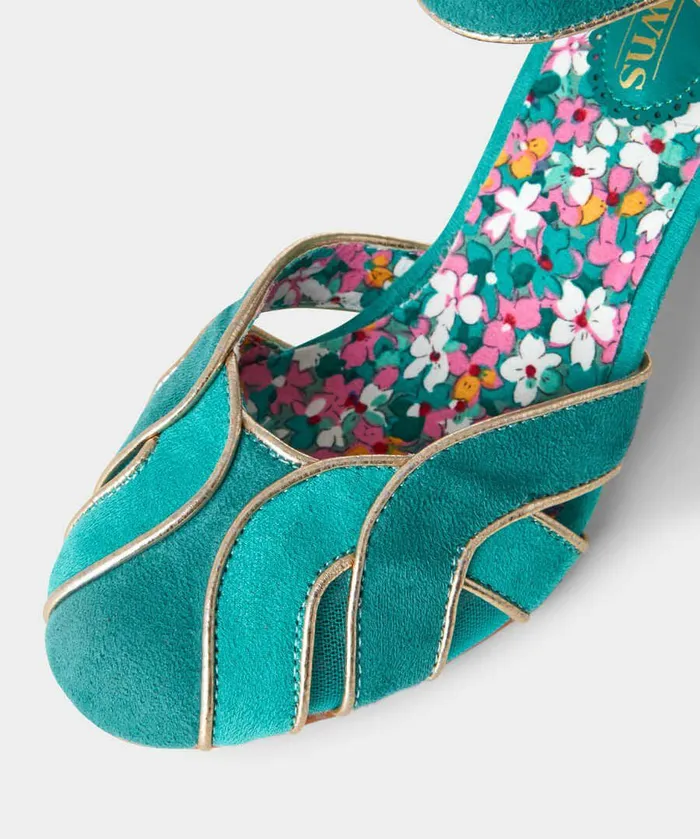 Women Joe Browns Club Nouveau Deco Shoes Green Multi Women Joe Browns Club Nouveau Deco Shoes Green Multi