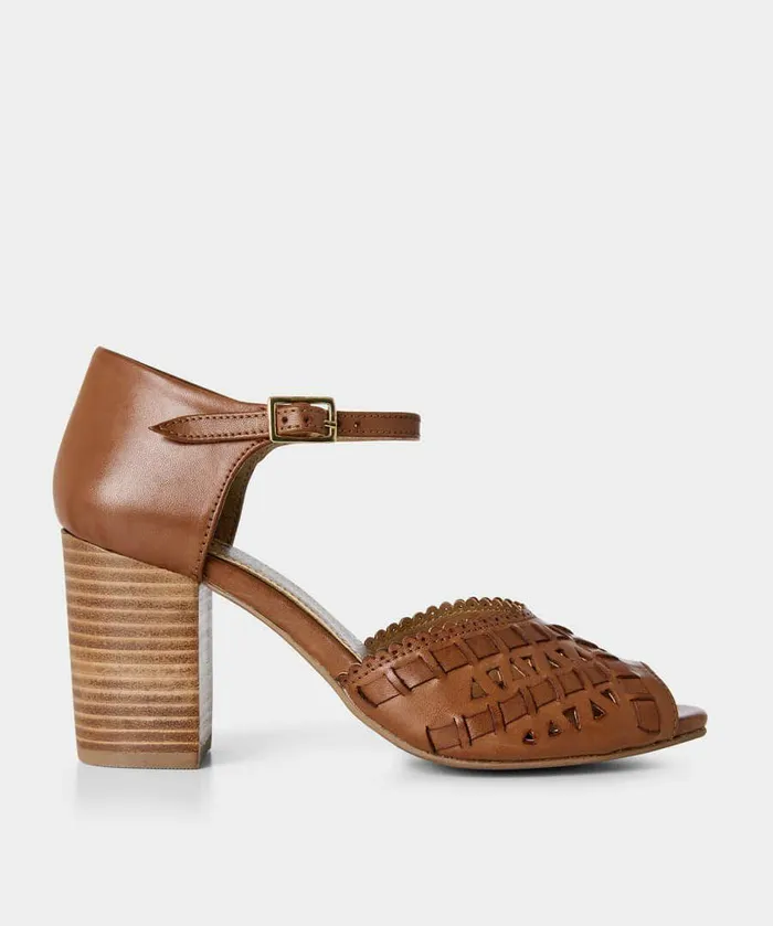 Women Joe Browns San Marco Leather Shoes Cognac
