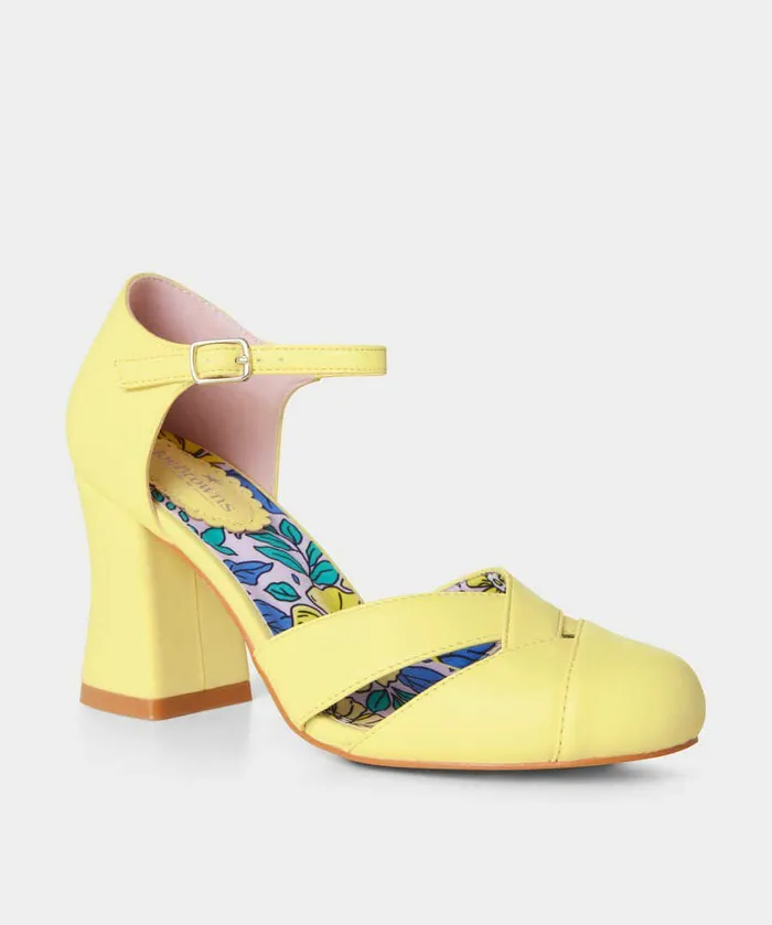 Women Joe Browns Wonderful Day Vintage Style Shoes Yellow Women Joe Browns Wonderful Day Vintage Style Shoes Yellow
