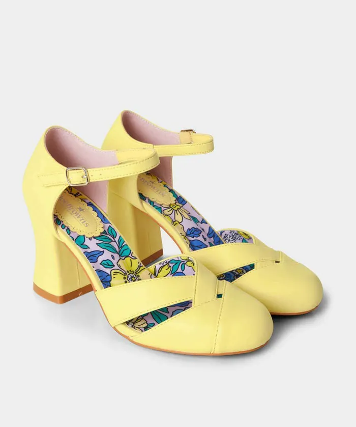 Women Joe Browns Wonderful Day Vintage Style Shoes Yellow Women Joe Browns Wonderful Day Vintage Style Shoes Yellow