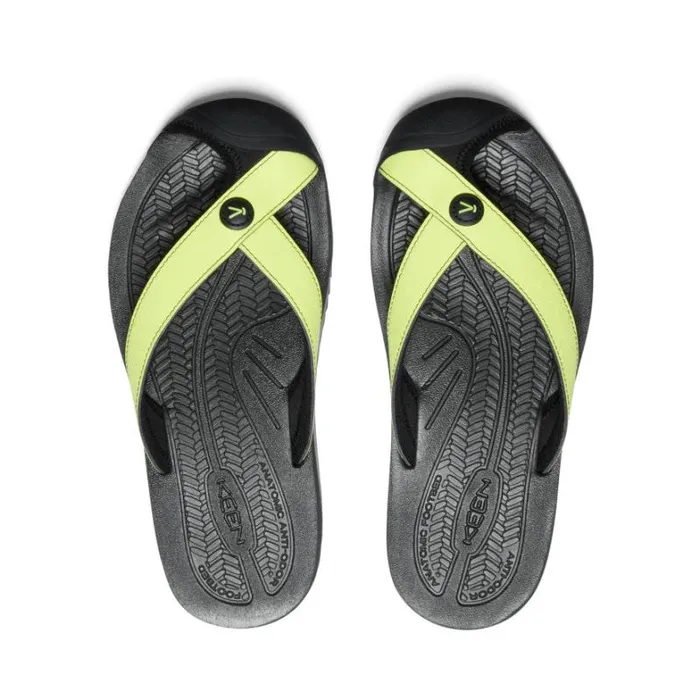 Women KEEN Casual Barbados Daiquiri GreenBlack Leather FlipFlop Women KEEN Casual Barbados Daiquiri GreenBlack Leather FlipFlop