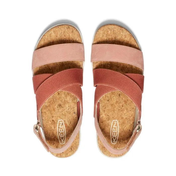 Women KEEN Casual Elle Criss Cross Baked ClayCork Sandal Women KEEN Casual Elle Criss Cross Baked ClayCork Sandal