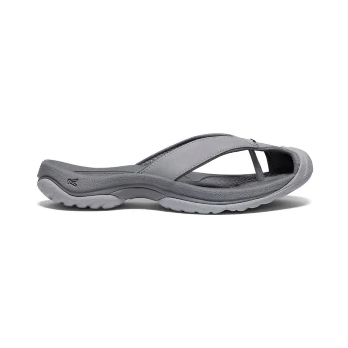 Women KEEN Sandals Waimea AlloyBlack Leather FlipFlop
