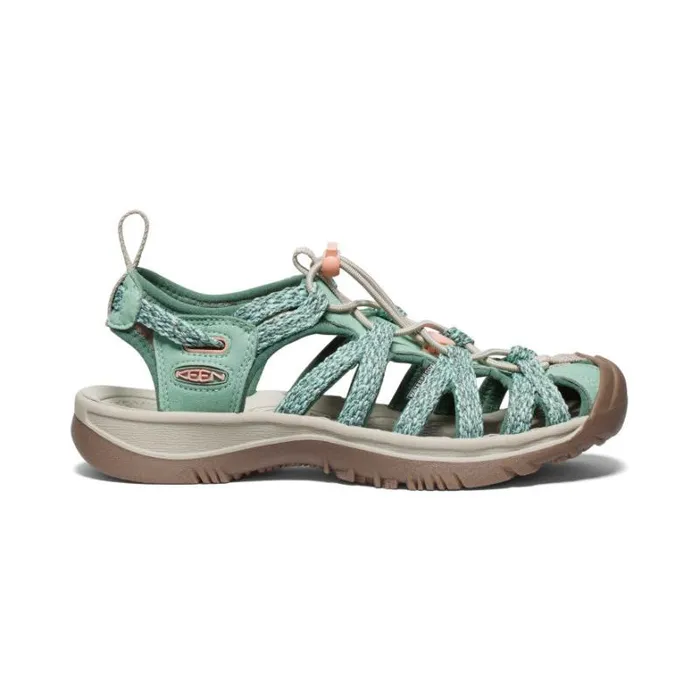Women KEEN Sandals Whisper Granite GreenPeach Parfait Closed Toe Sandal