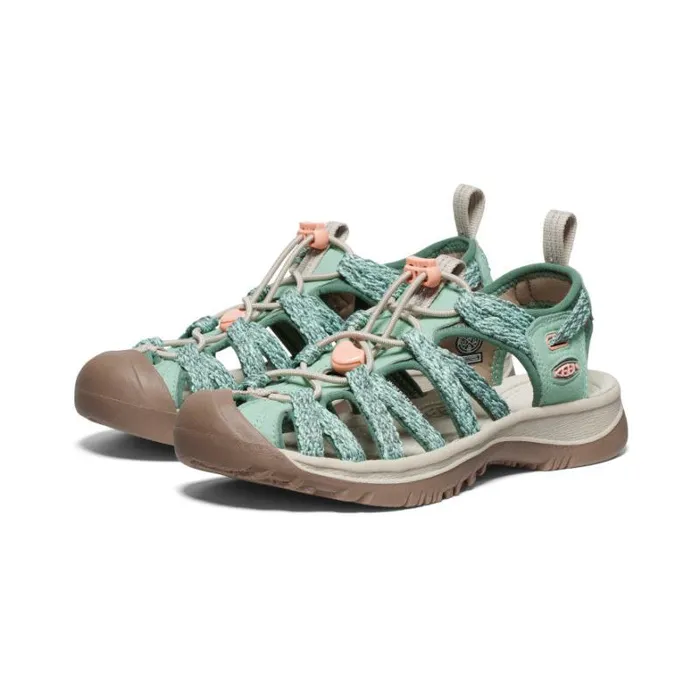 Women KEEN Sandals Whisper Granite GreenPeach Parfait Closed Toe Sandal Women KEEN Sandals Whisper Granite GreenPeach Parfait Closed Toe Sandal