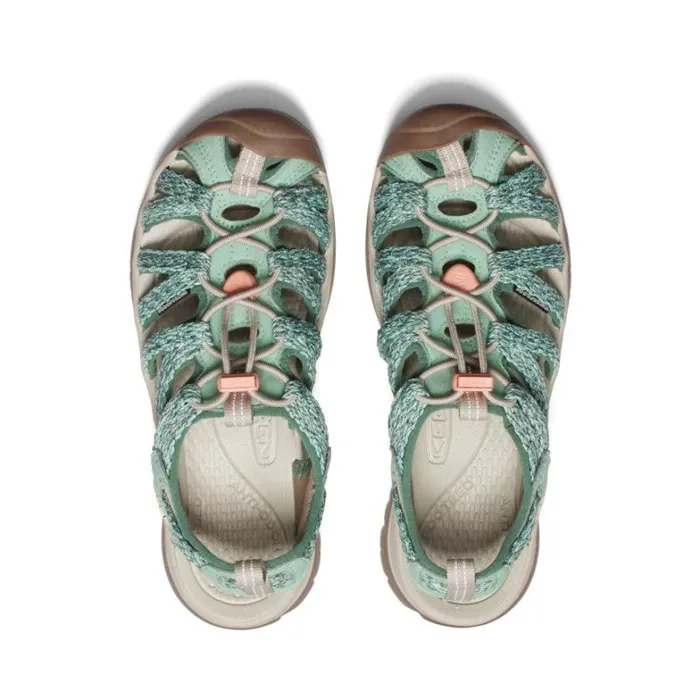 Women KEEN Sandals Whisper Granite GreenPeach Parfait Closed Toe Sandal Women KEEN Sandals Whisper Granite GreenPeach Parfait Closed Toe Sandal