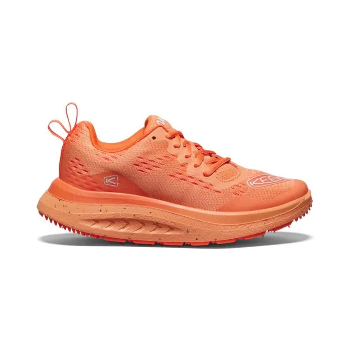 Women KEEN Shoes WK400 Tangerine Leather Walking Shoe