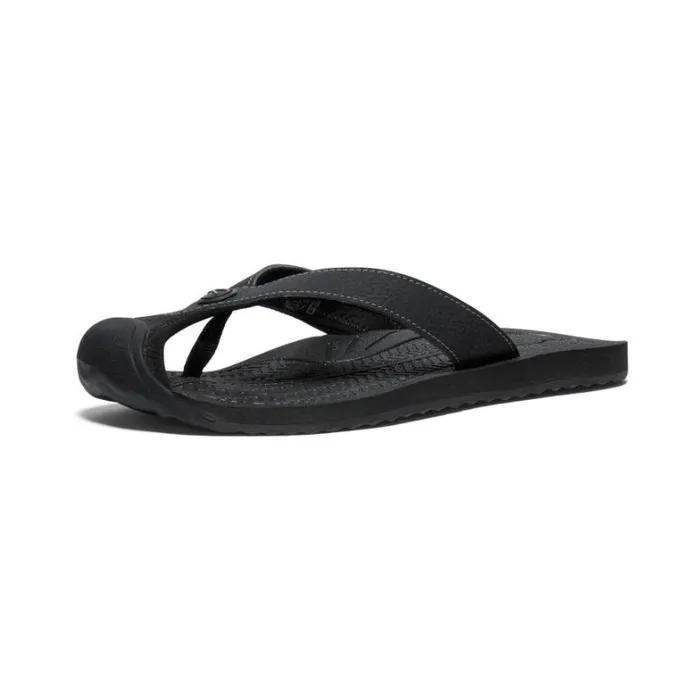 Women KEEN SlipOns Barbados BlackSteel Grey Leather FlipFlop Women KEEN SlipOns Barbados BlackSteel Grey Leather FlipFlop