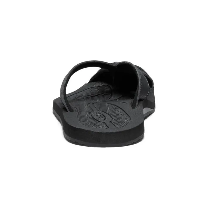 Women KEEN SlipOns Barbados BlackSteel Grey Leather FlipFlop Women KEEN SlipOns Barbados BlackSteel Grey Leather FlipFlop