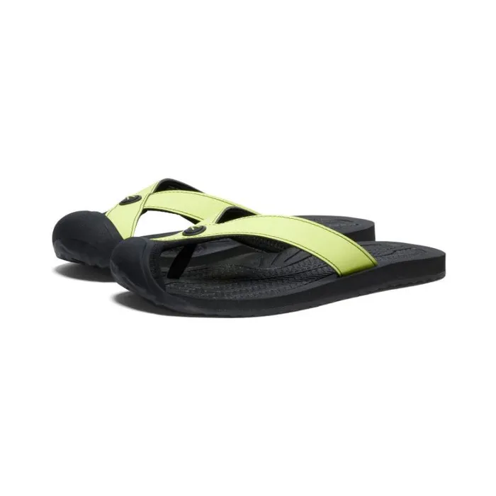 Women KEEN SlipOns Barbados Daiquiri GreenBlack Leather FlipFlop Women KEEN SlipOns Barbados Daiquiri GreenBlack Leather FlipFlop