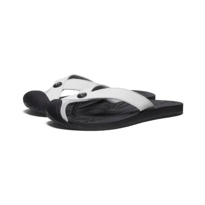 Women KEEN SlipOns Barbados VaporBlack Leather FlipFlop Women KEEN SlipOns Barbados VaporBlack Leather FlipFlop