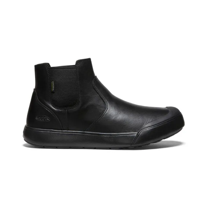 Women KEEN SlipOns Elena Waterproof Black Leather Chelsea