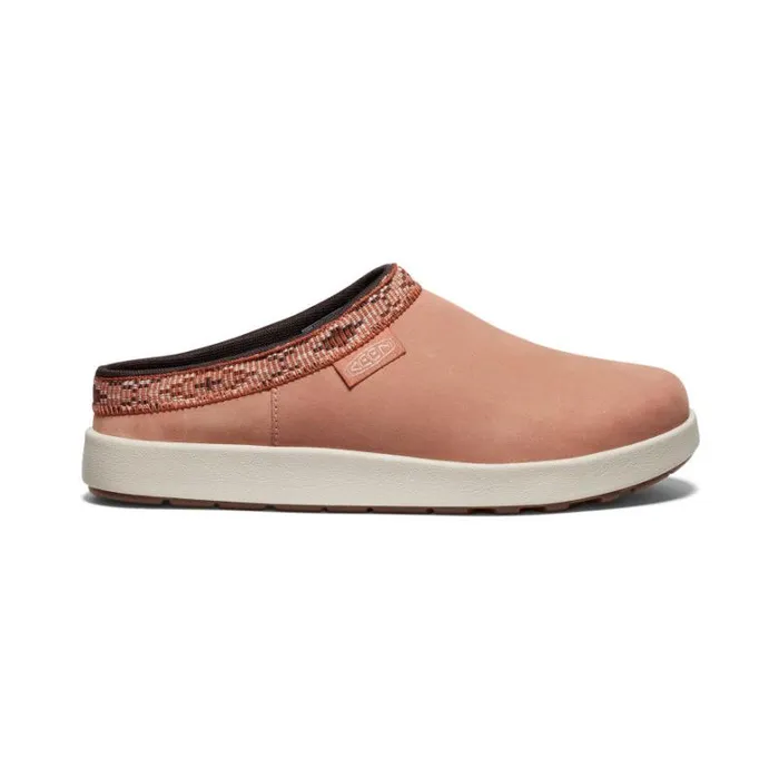 Women KEEN SlipOns Elle Suede CorkBirch Leather Mule