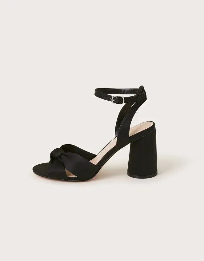 Women Knot Front Block Heel Sandals Black Monsoon Sandals
