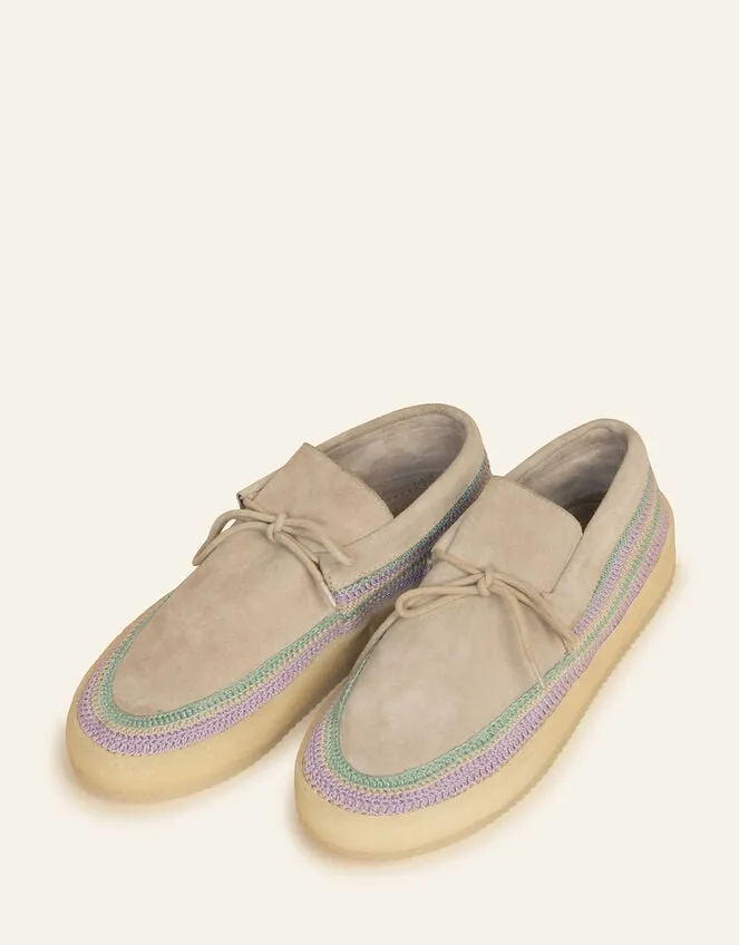 Women Laidback London Komo Suede Moccasins Purple Monsoon Flats