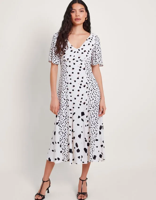 Women Lucee Spot Tea Dress Ivory Monsoon Dresses