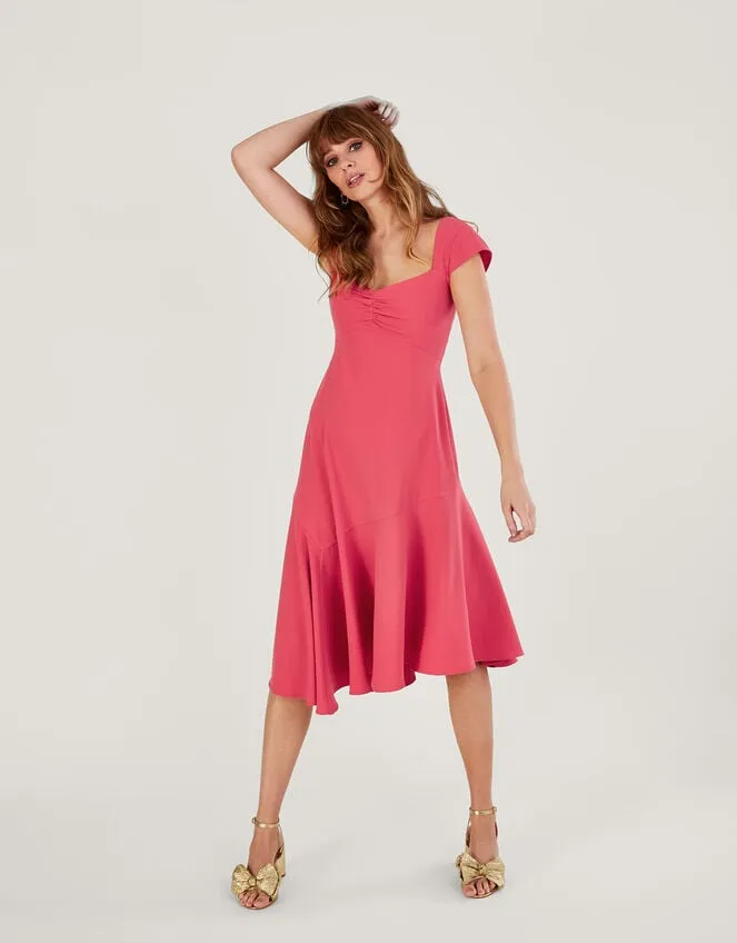Women Matilda Asymmetric Dress With Recycled Polyester Pink Monsoon Occasionwear