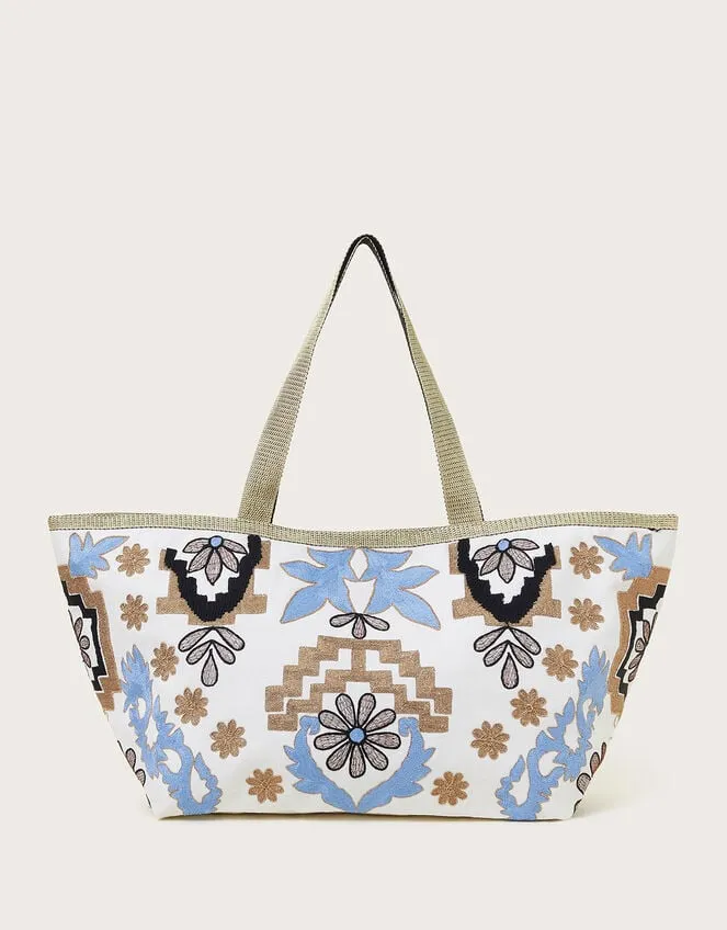 Women Metallic Embroidered Tote Bag Monsoon Bags and Purses