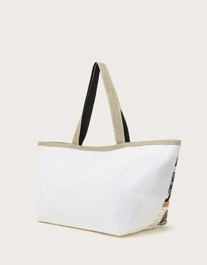 Women Metallic Embroidered Tote Bag Monsoon Bags and Purses