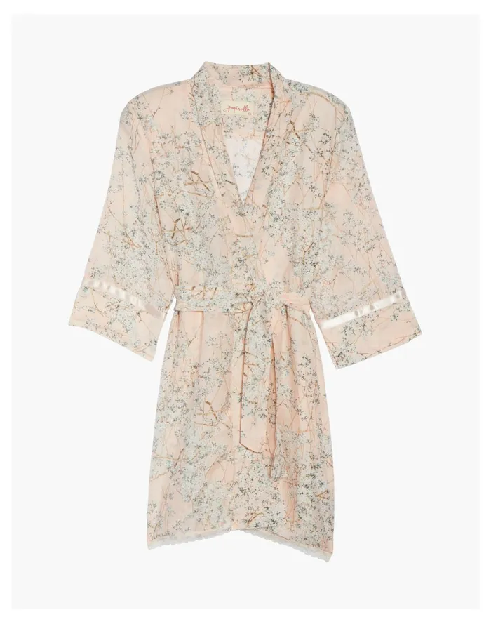 Women Papinelle Sleepwear Cherry Blossom Peach Robe Light Pink Madewell Pajamas Women Papinelle Sleepwear Cherry Blossom Peach Robe Light Pink Madewell Pajamas