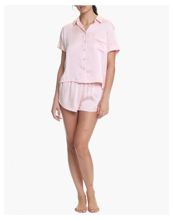 Women Papinelle Sleepwear Silk Hearts Boxer PJ In Blush Light Pink Madewell Pajamas Women Papinelle Sleepwear Silk Hearts Boxer PJ In Blush Light Pink Madewell Pajamas