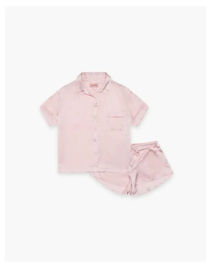 Women Papinelle Sleepwear Silk Hearts Boxer PJ In Blush Light Pink Madewell Pajamas Women Papinelle Sleepwear Silk Hearts Boxer PJ In Blush Light Pink Madewell Pajamas