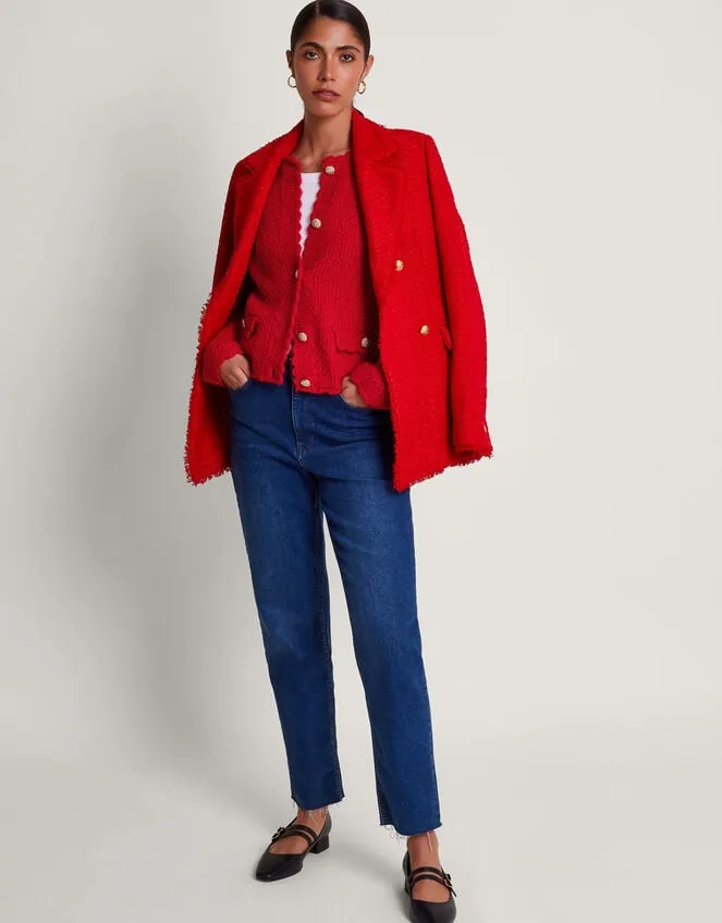 Women Suki Stitch Cardigan Red Monsoon Knitwear