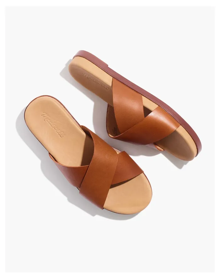 Women The Louisa Crisscross Slide English Saddle Madewell Sandals