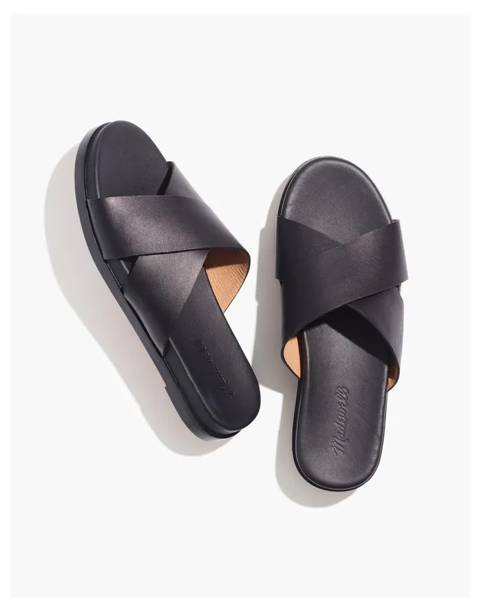 Women The Louisa Crisscross Slide True Black Madewell Sandals