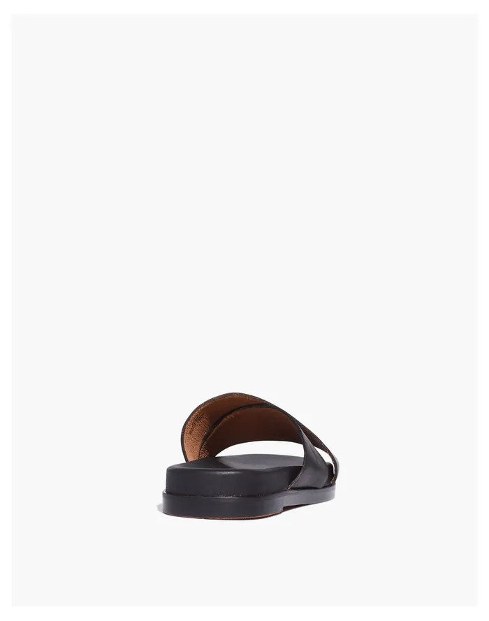Women The Louisa Crisscross Slide True Black Madewell Sandals Women The Louisa Crisscross Slide True Black Madewell Sandals