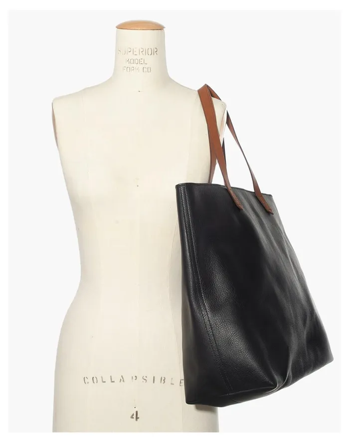 Women The Zip Top Transport Tote True Black Brown Madewell Totes Women The Zip Top Transport Tote True Black Brown Madewell Totes