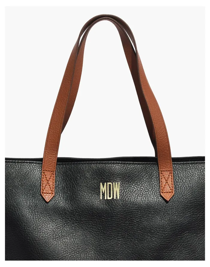 Women The Zip Top Transport Tote True Black Brown Madewell Totes Women The Zip Top Transport Tote True Black Brown Madewell Totes