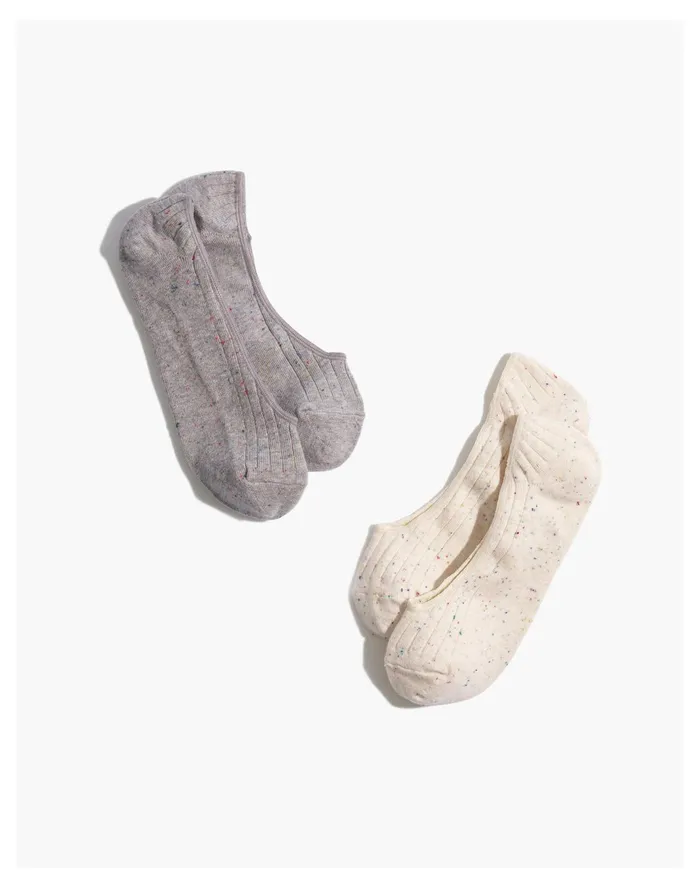 Women Two Pack Rainbow Flecked Low Profile Socks Confetti Multi Madewell Socks