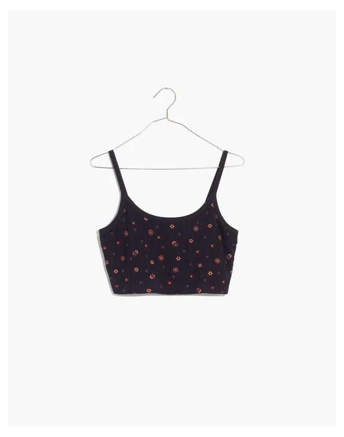 Women Waffle Knit Pajama Crop Cami In Bandana Floral Night Vision Madewell Pajamas Women Waffle Knit Pajama Crop Cami In Bandana Floral Night Vision Madewell Pajamas