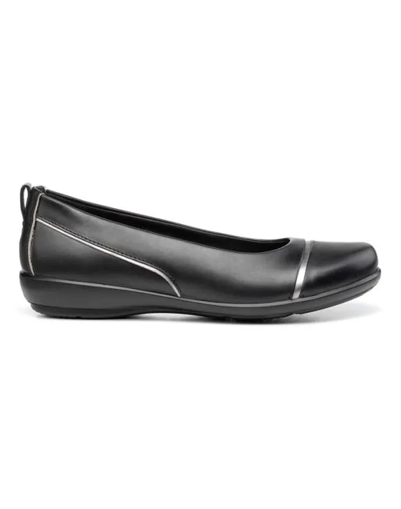 Wren Shoes Black Pewter Women Hotter Ballet Pumps